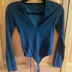 Free people long sleeve v neck bodysuit